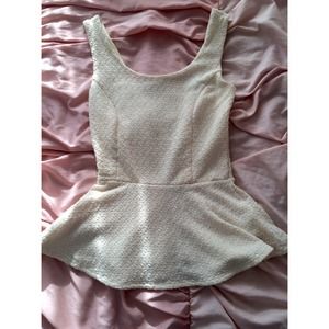 Ivory peplum top