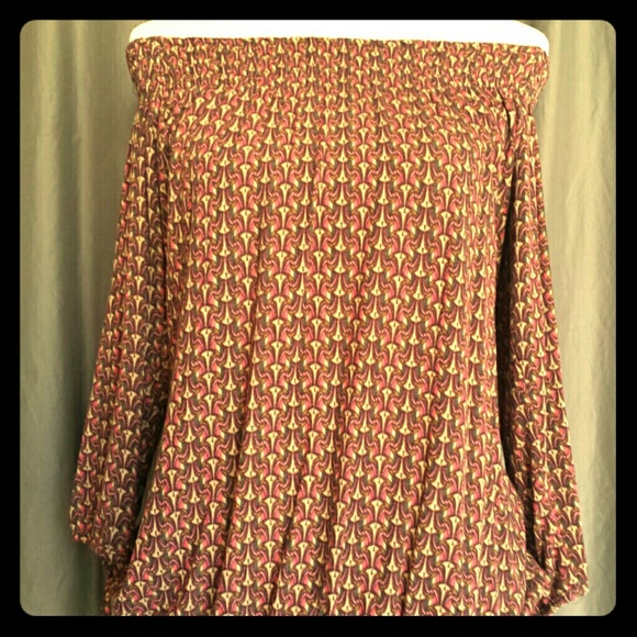 3/4 sleeve boho blouse