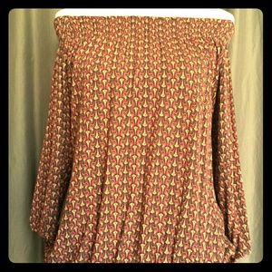 3/4 sleeve boho blouse