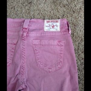 True Religion Pink Skinny Jeans