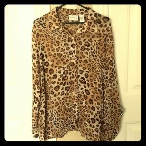 Cheetah print blouse