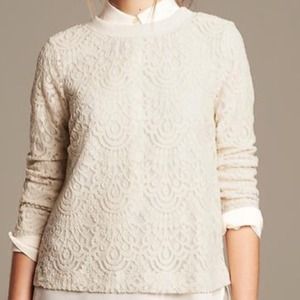 Banana Republic Lace Pullover
