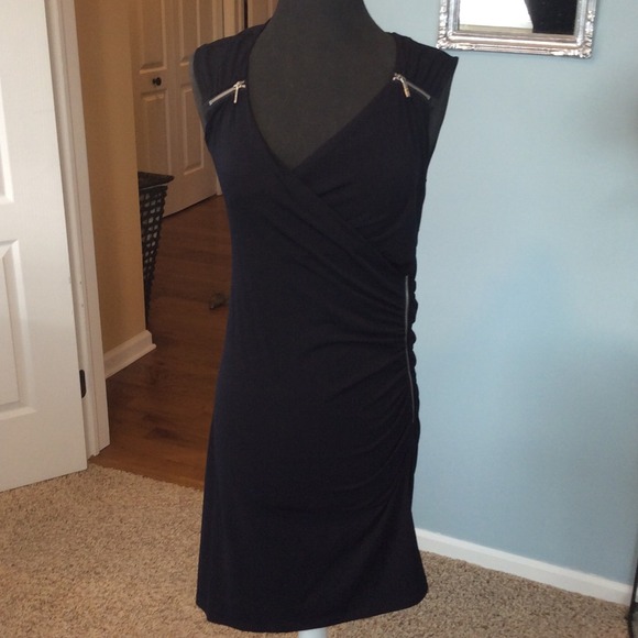 MICHAEL Michael Kors Dresses & Skirts - ⭐️just reduced⭐️ NWOT Navy Rouched Zipper Dress