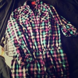 Puma Long Flannel snap button checkered Shirt