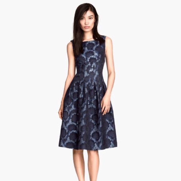 Brocade Dress in "Blue" from H&M