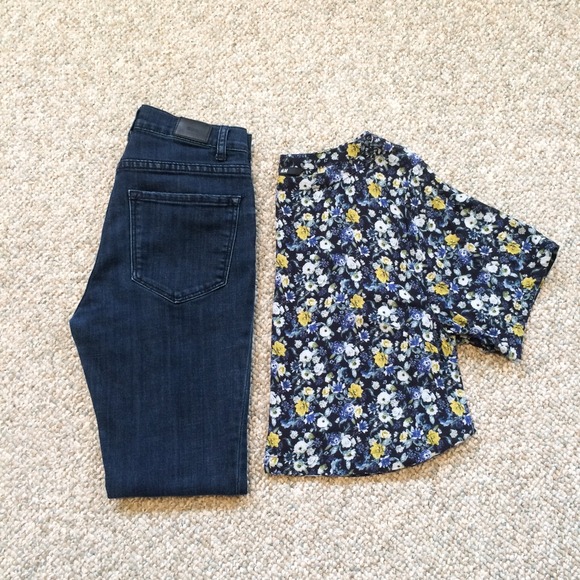 High Waist Dark Wash Denim Jeans