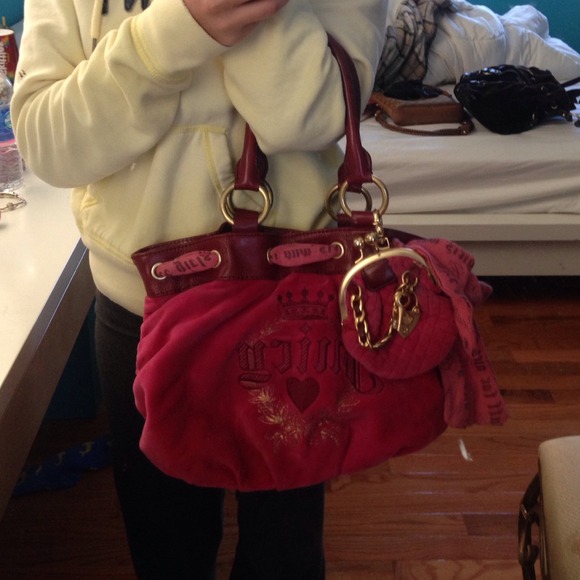 Juicy Couture Pink Velour Handbag