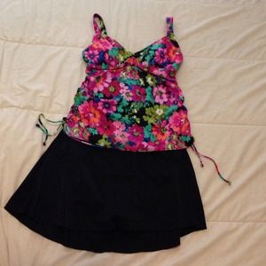Floral 2 piece bathing suit