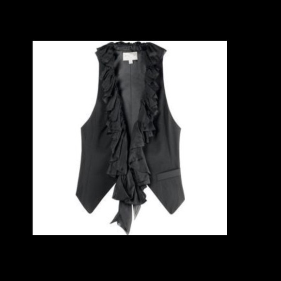 Black Vest with Removable Ruffles - Picture 2 of 4