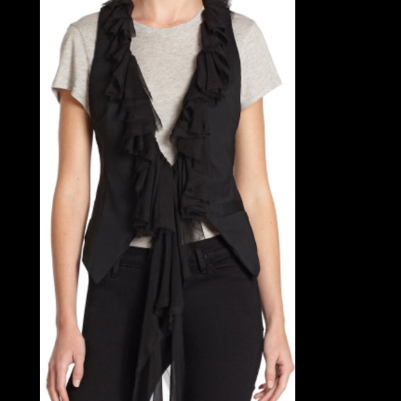 Black Vest with Removable Ruffles - Picture 3 of 4