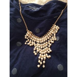 Forever 21 layered pearl statement necklace