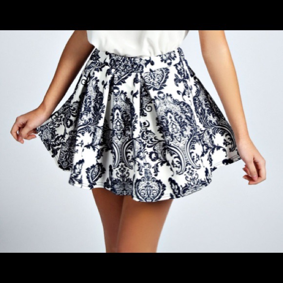 Baroque Pleat Skater Skirt- NEVER WORN