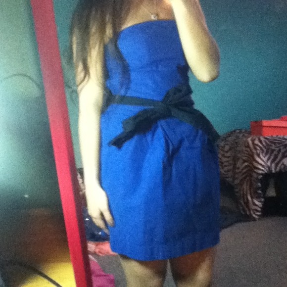 Navy blue mini dress