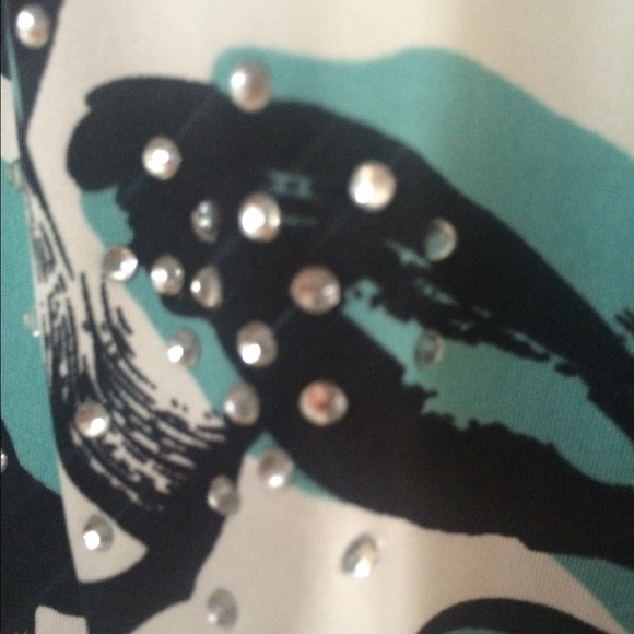 Spring Ready HP 🌷 INC rhinestone flowery dress - Picture 3 of 3