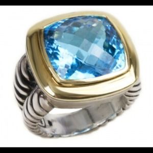 David Yurman 14mm blue topaz Albion Ring