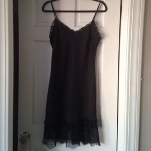E black slip dress