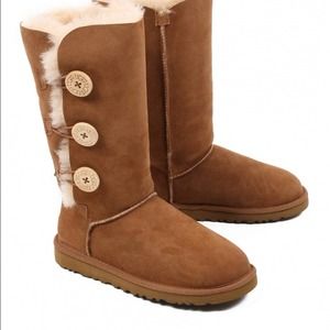Triple button UGG boots