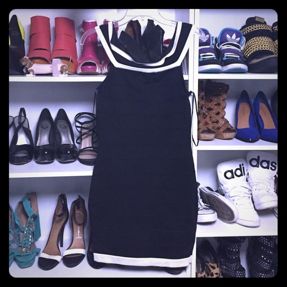 off the shoulder bandage dress