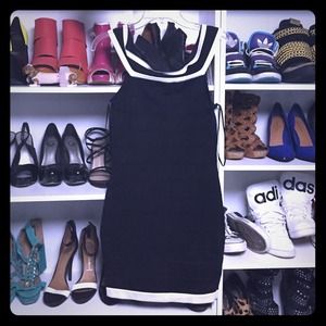 off the shoulder bandage dress