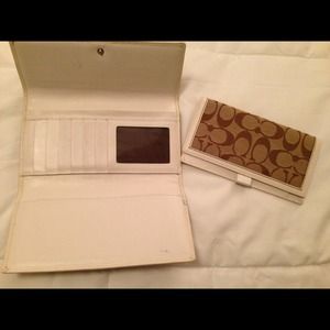 Authentic coach wallet and checkbook cover