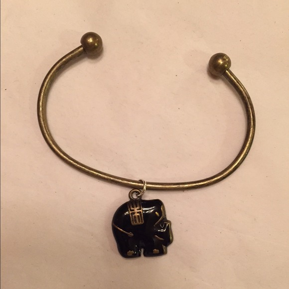NEW bronze Aztec elephant bangle - large