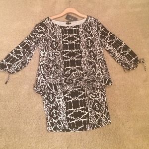 Nichole miller dress black and white new
