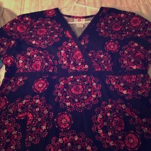 Women's White Cross scrub top