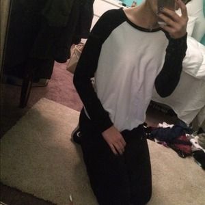 Black and White Baseball Sweater