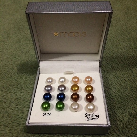 Sterling Silver Pearl Studs
