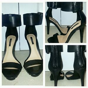 Forever 21 Chunky Ankle Strap Heels