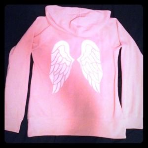 Pink Victoria's Secret jacket w/sequin angel wings