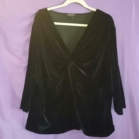 SOLD Lane Bryant Black velvet plus size top