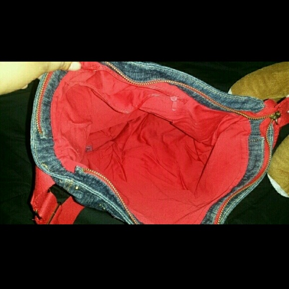 Red and Jean Messenger Bag - Picture 4 of 4