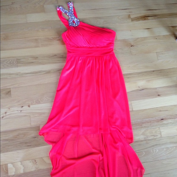 Hot pink formal homecoming prom dress
