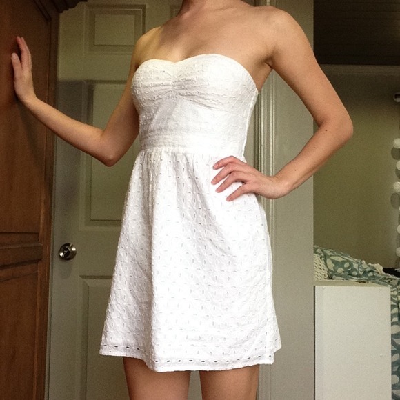 Strapless American Eagle Eyelet Dress