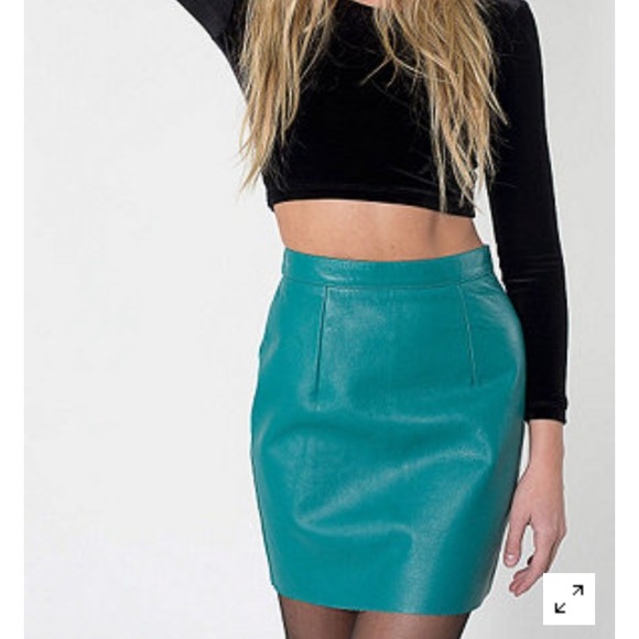 American Apparel Leather Skirt