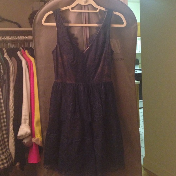 BCBG Lace Willa Dress in Navy