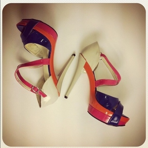 Color block heels