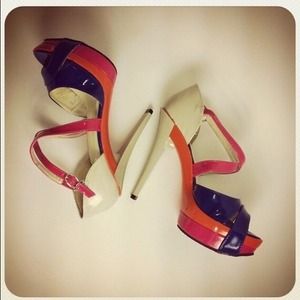 Color block heels