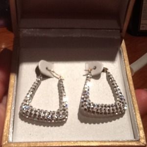 14k earrings with Swarovski elements