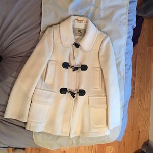 Authentic Burberry London wool coat in cream white