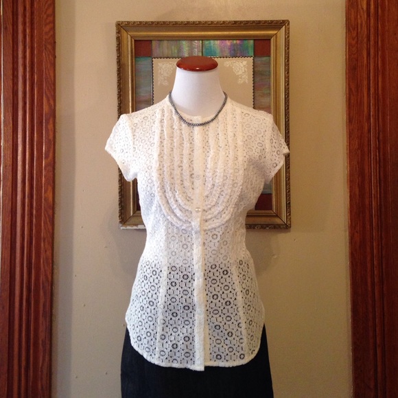 Van Heusen Tops - Van Heusen Lace button up