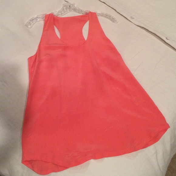 🚫sold🚫Joie coral 100% silk racer back tank