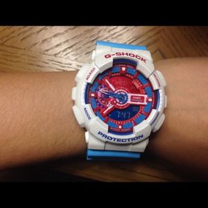 Casio G-Shock Blue and Red