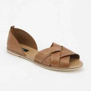 BDG Peep Toe Leather Sandals