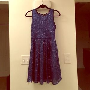 Blue sequin dress