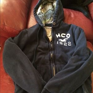 Mens hollister hooded zip jacket WARM