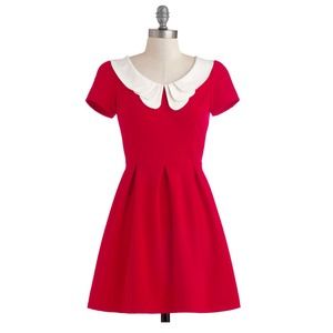 Red and White Modcloth Dress