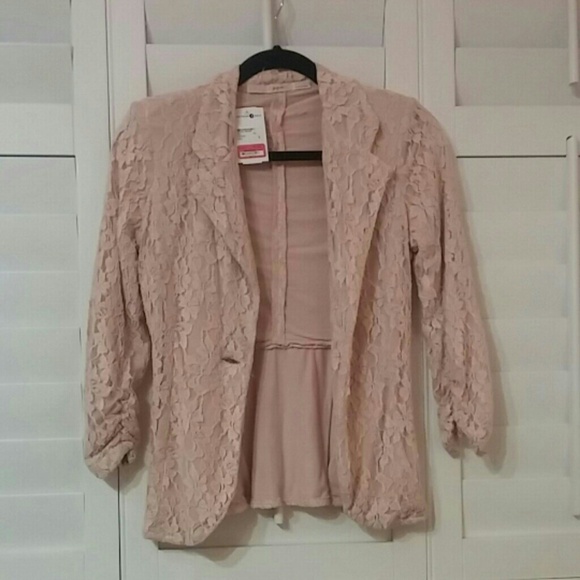 Pink Lace Blazer