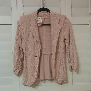 Pink Lace Blazer